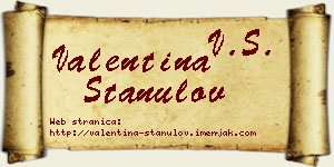 Valentina Stanulov vizit kartica